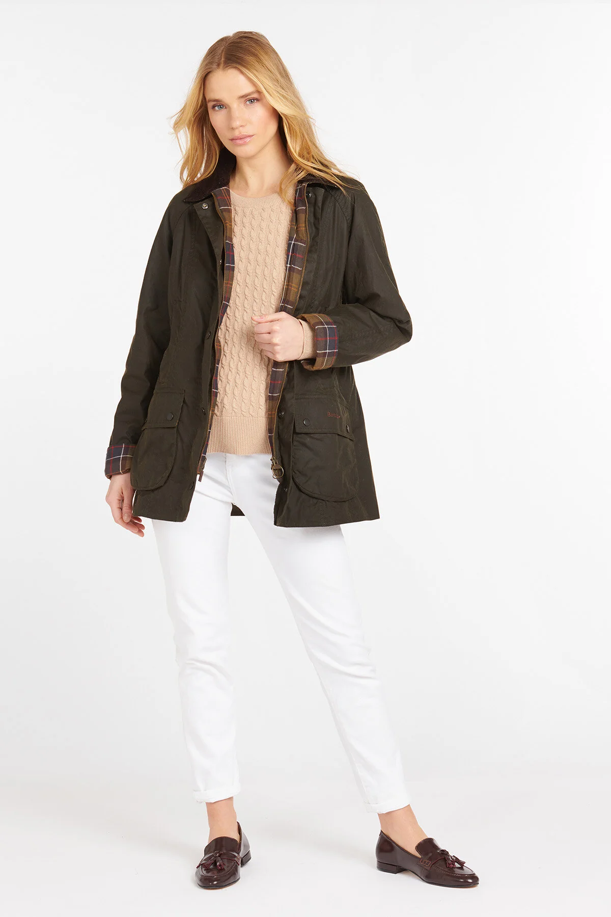 Classic Beadnell Wax Jacket - OLIVE