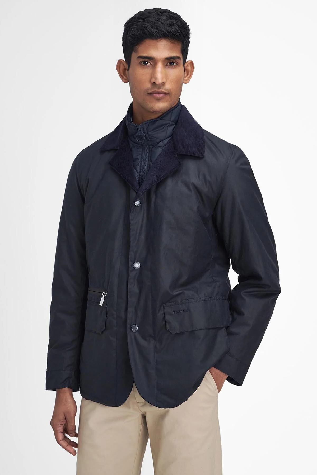Craster Waxed Jacket - NAVY