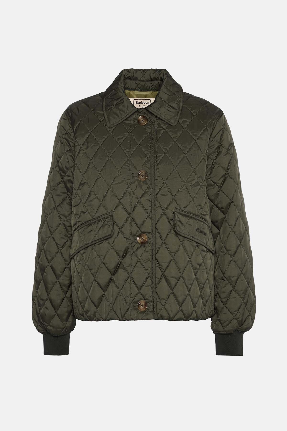 The Edit by Alexa Jamie Quilted Jacket - OLIVE/POLLEN