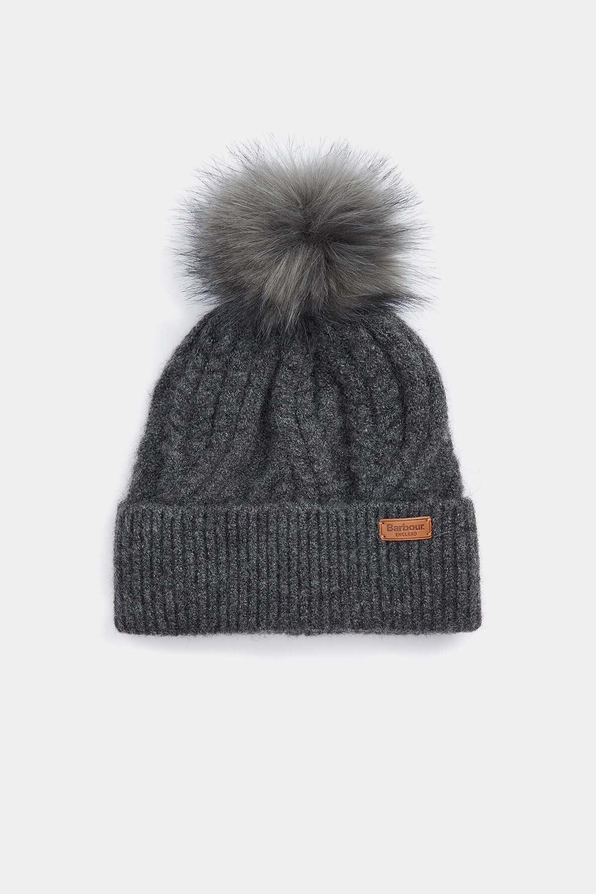 Elsdon Cable-Knit Beanie - GREY