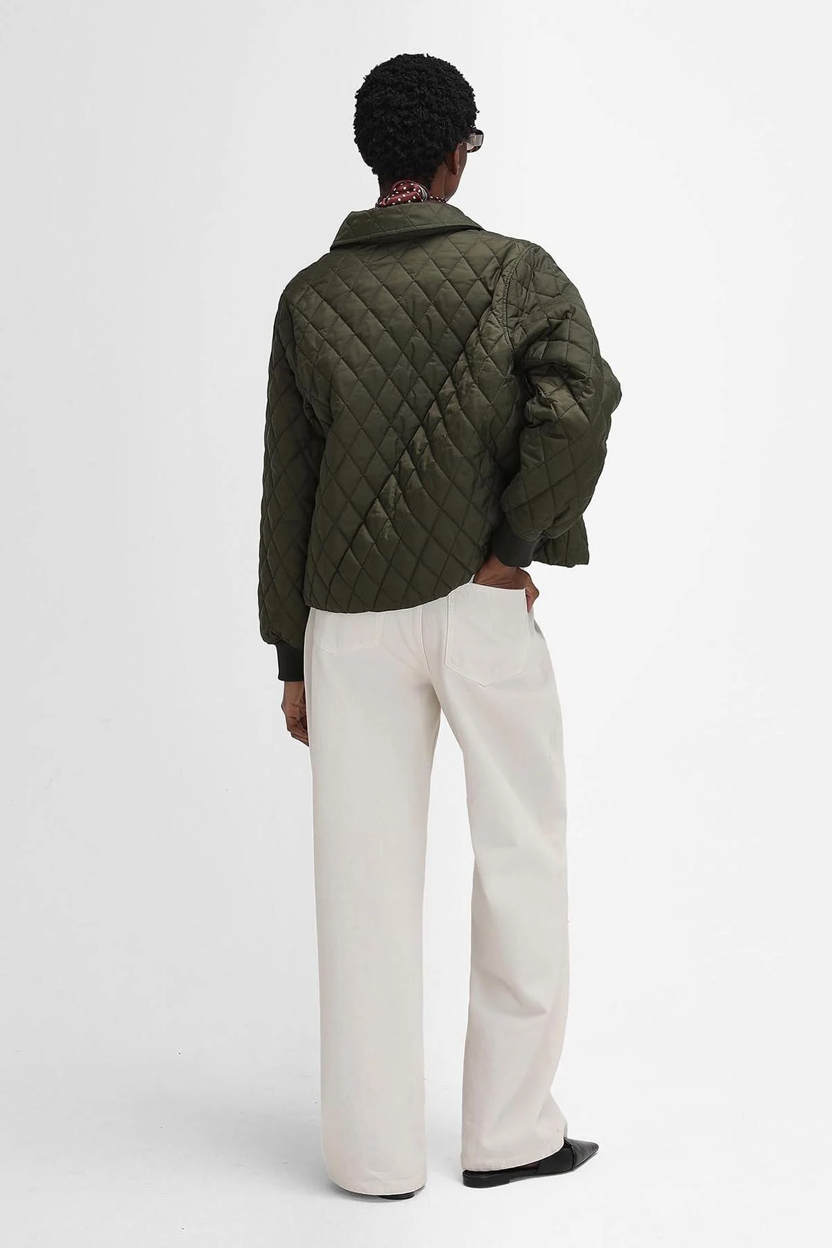 The Edit by Alexa Jamie Quilted Jacket - OLIVE/POLLEN
