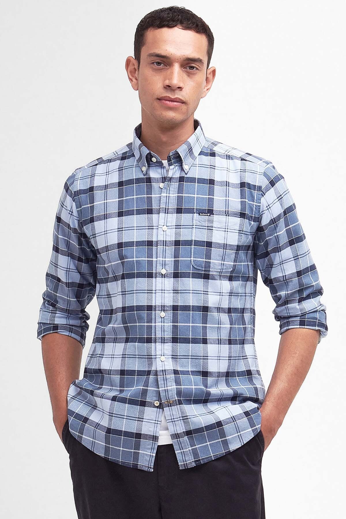 Lewis Tailored Shirt - BERWICK BLUE TARTAN