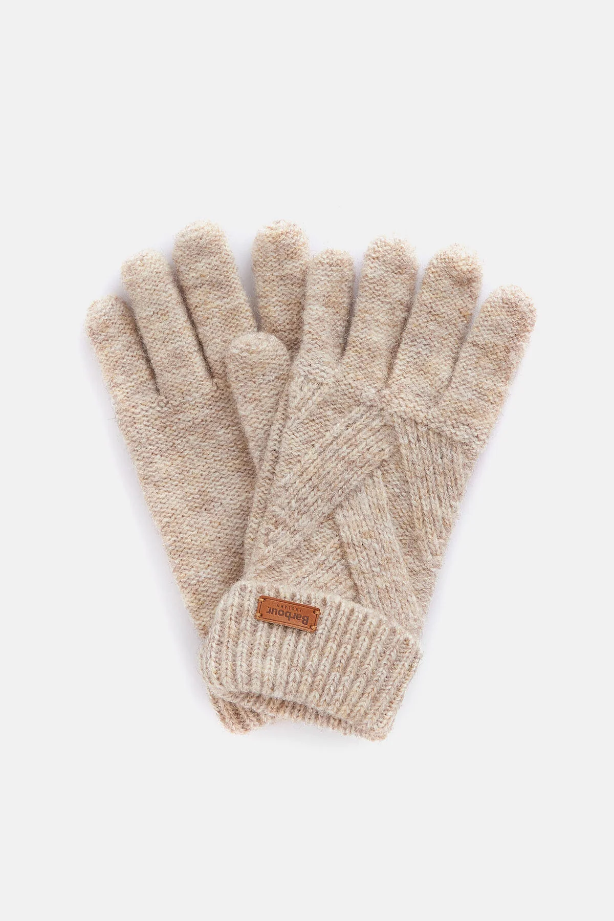 Dace Cable Knit Gloves - SAND BEIGE