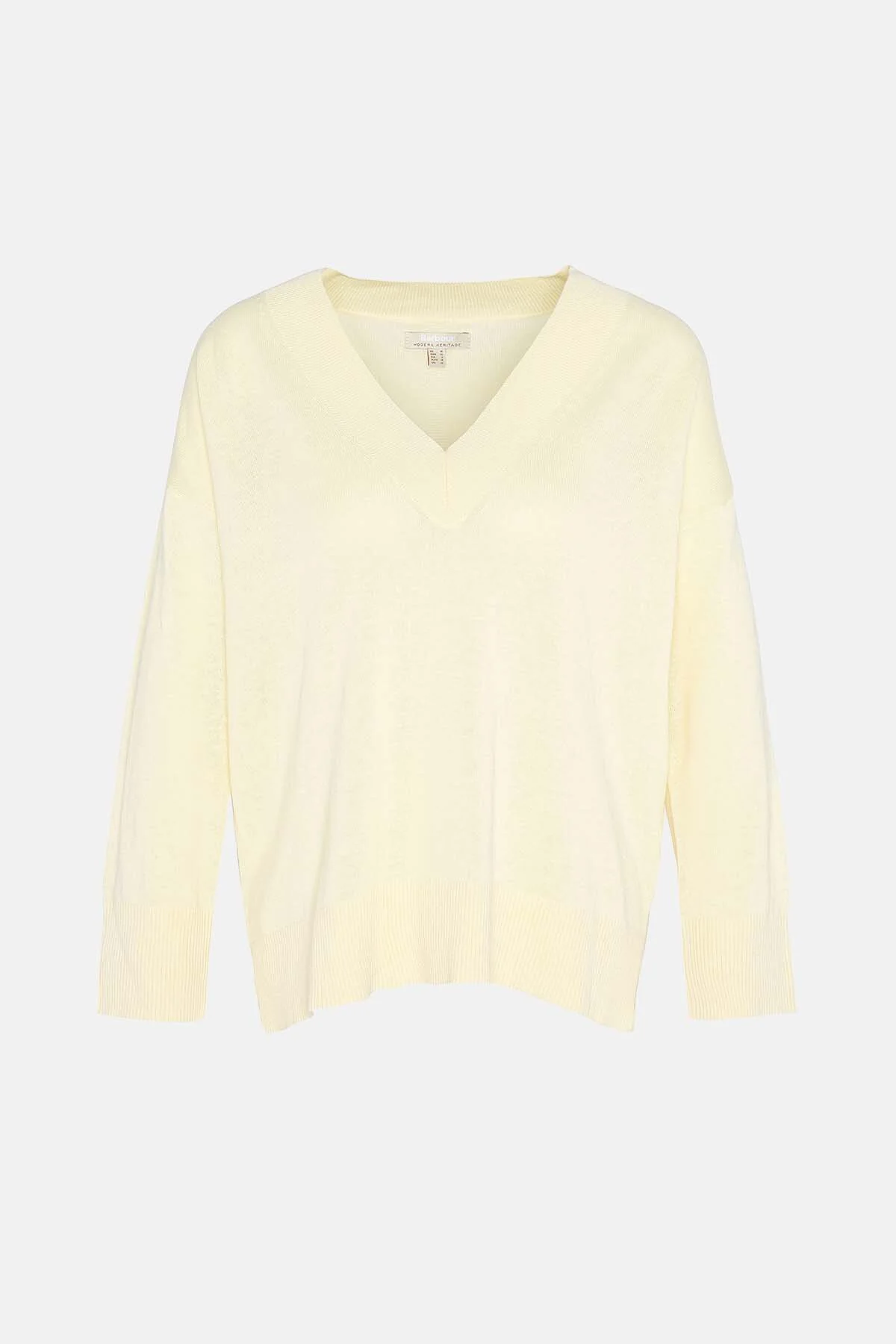 Annie V-Neck Jumper - LEMON SOUFFLE