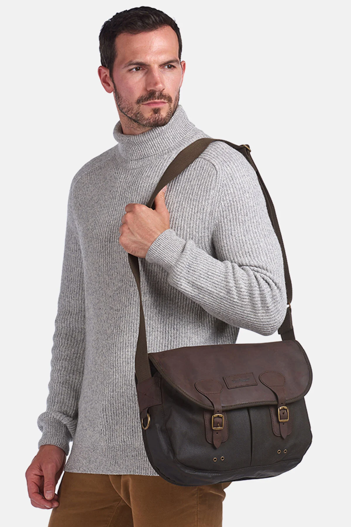 Wax Leather Tarras Bag - OLIVE