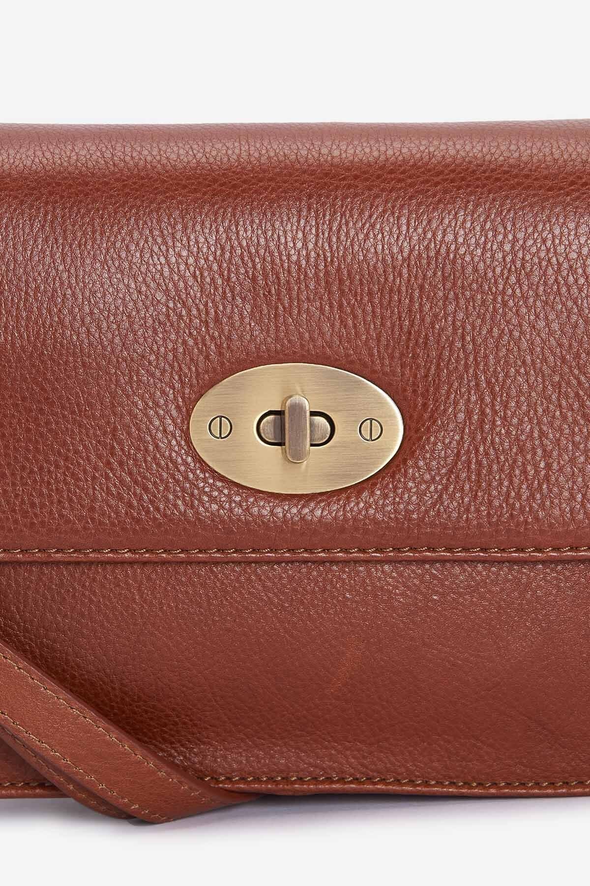 Isla Leather Cross Body Bag - BROWN