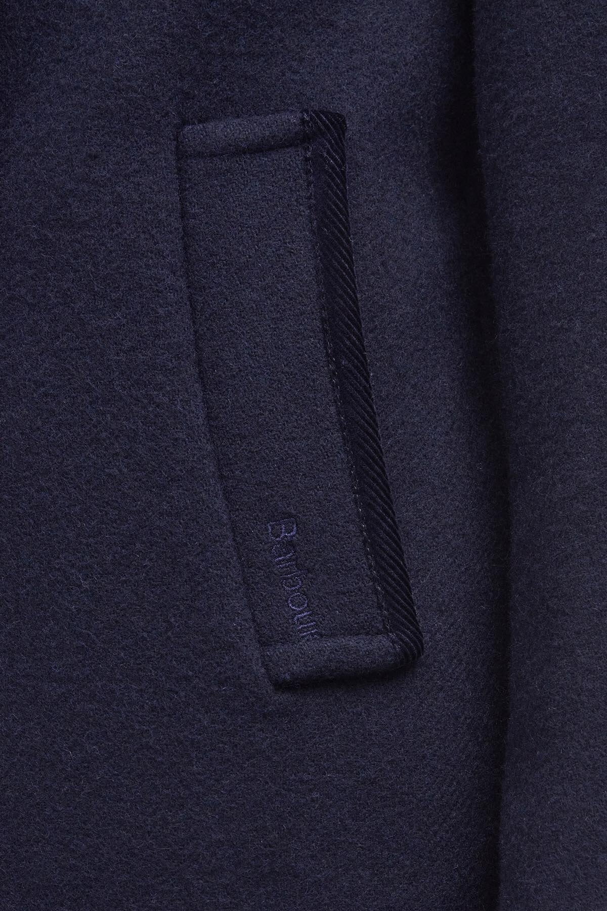 Ingrid Wool Peacoat - NAVY/HESSIAN