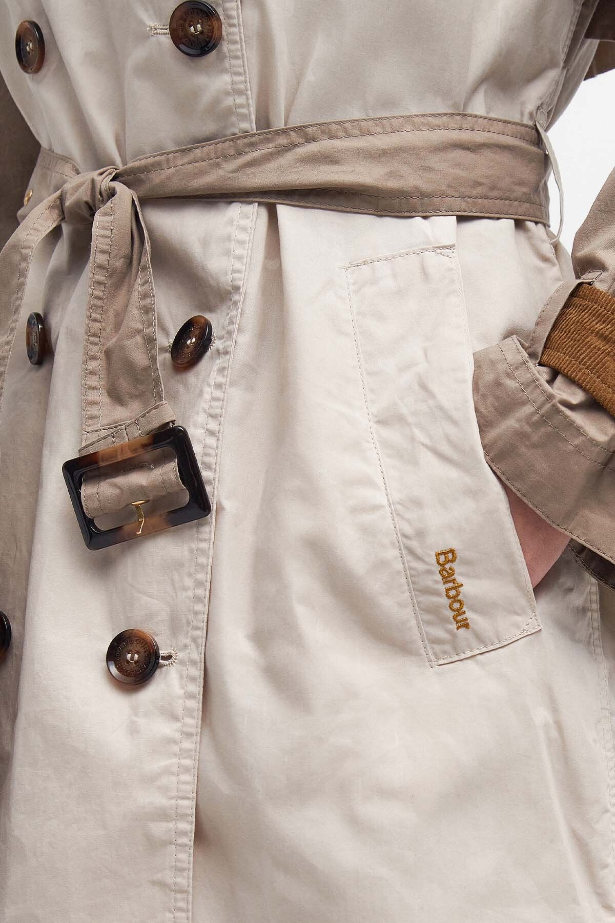 Ingleby Showerproof Trench Coat - OATMEAL/SUMMER NAVY