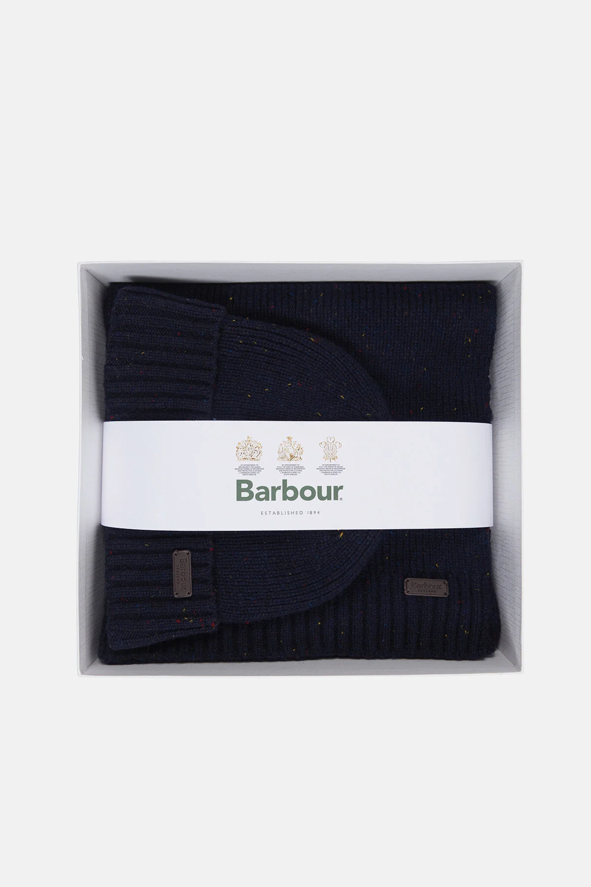 Carlton Fleck Beanie & Scarf Gift Set - NAVY