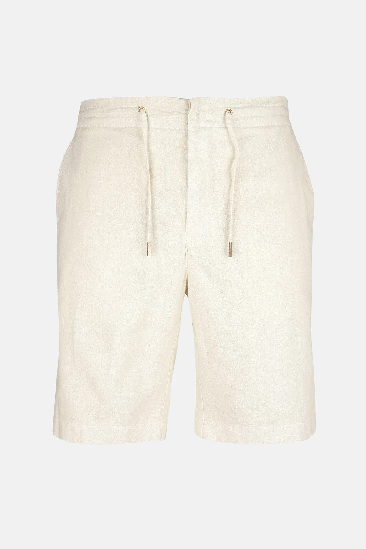 Linen Cotton Mix Shorts - LT STONE