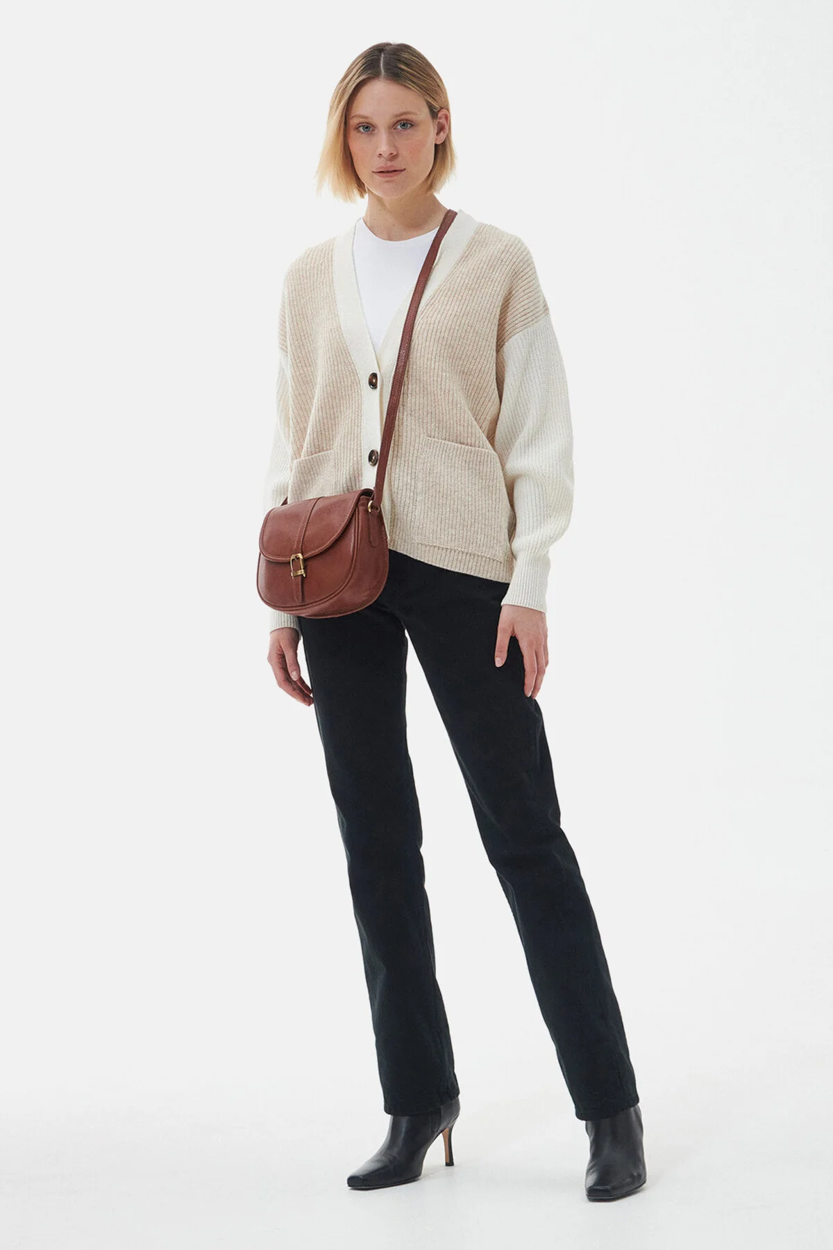 Laire Medium Saddle Bag - BROWN