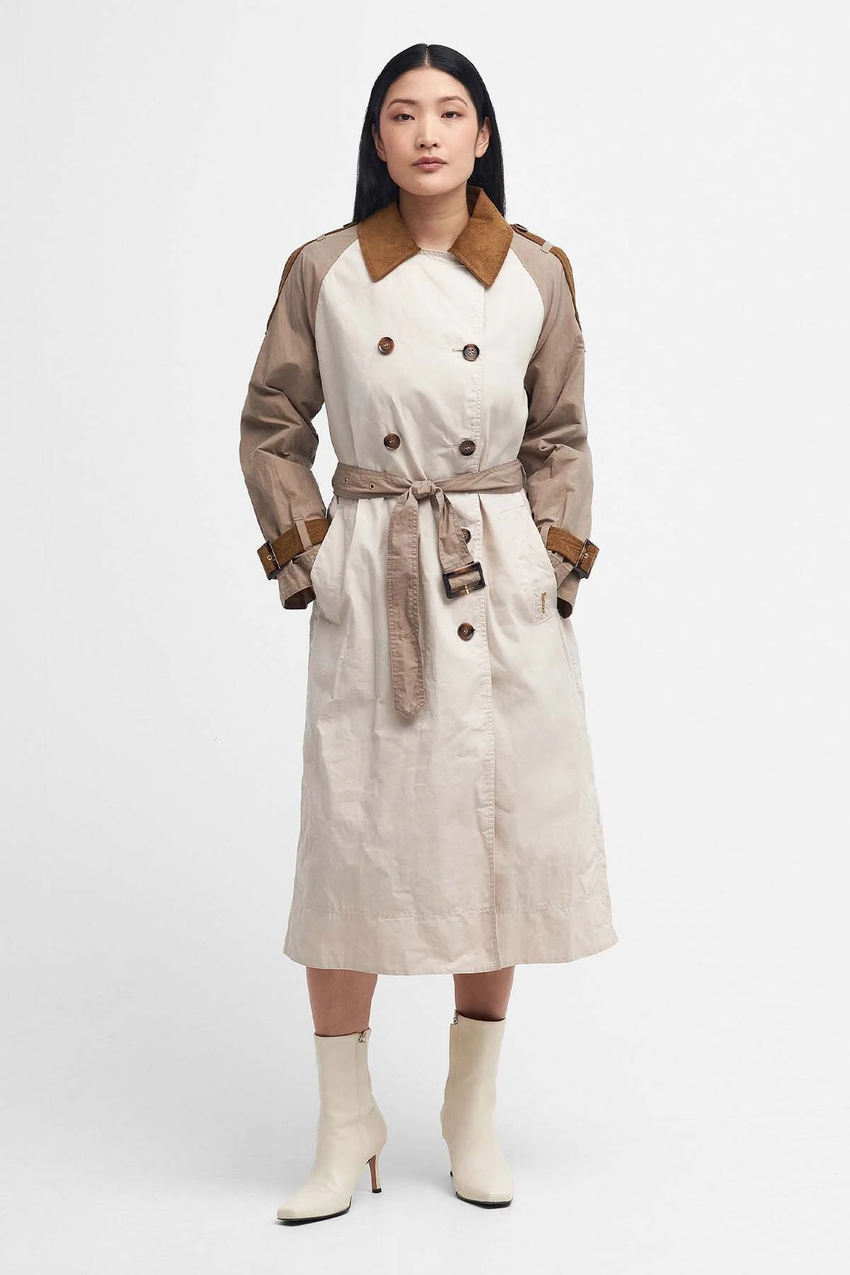 Ingleby Showerproof Trench Coat - OATMEAL/SUMMER NAVY