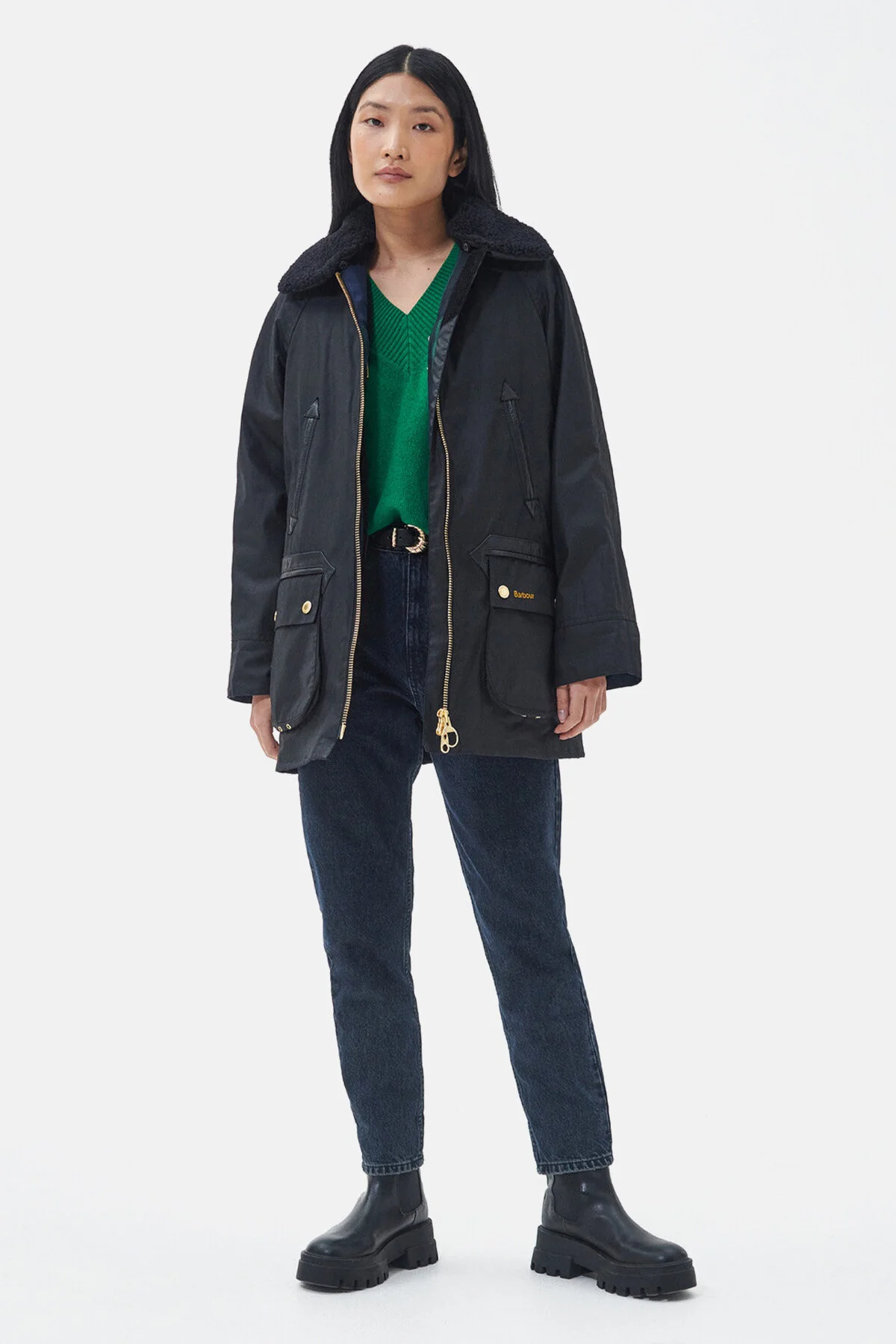 3-in-1 Arncliffe Wax Jacket - BLACK/BLACK/SAGE TAR