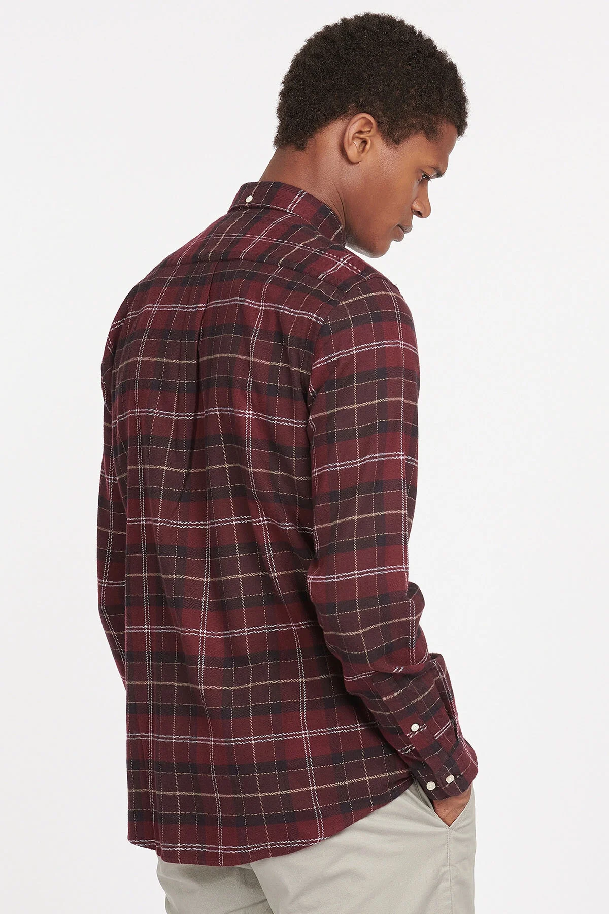 Shirt with breast pocket - WINTER RED TARTAN
