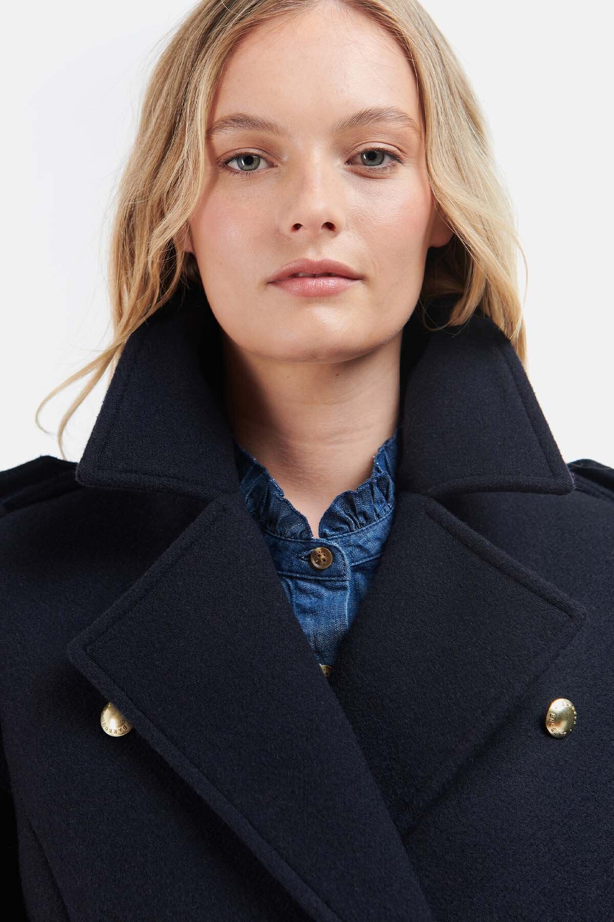 Inverraray Wool Coat - NAVY