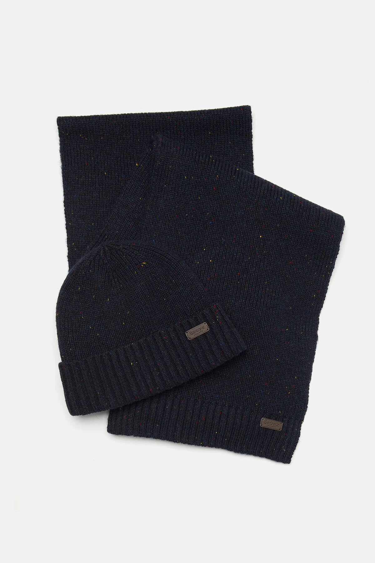 Carlton Fleck Beanie & Scarf Gift Set - NAVY