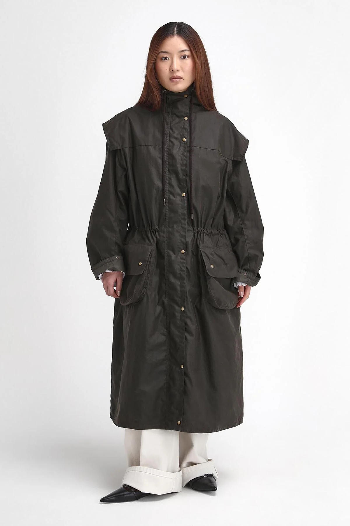 The Edit by Alexa Liam Waxed Parka - OLIVE/DRESS STEWART