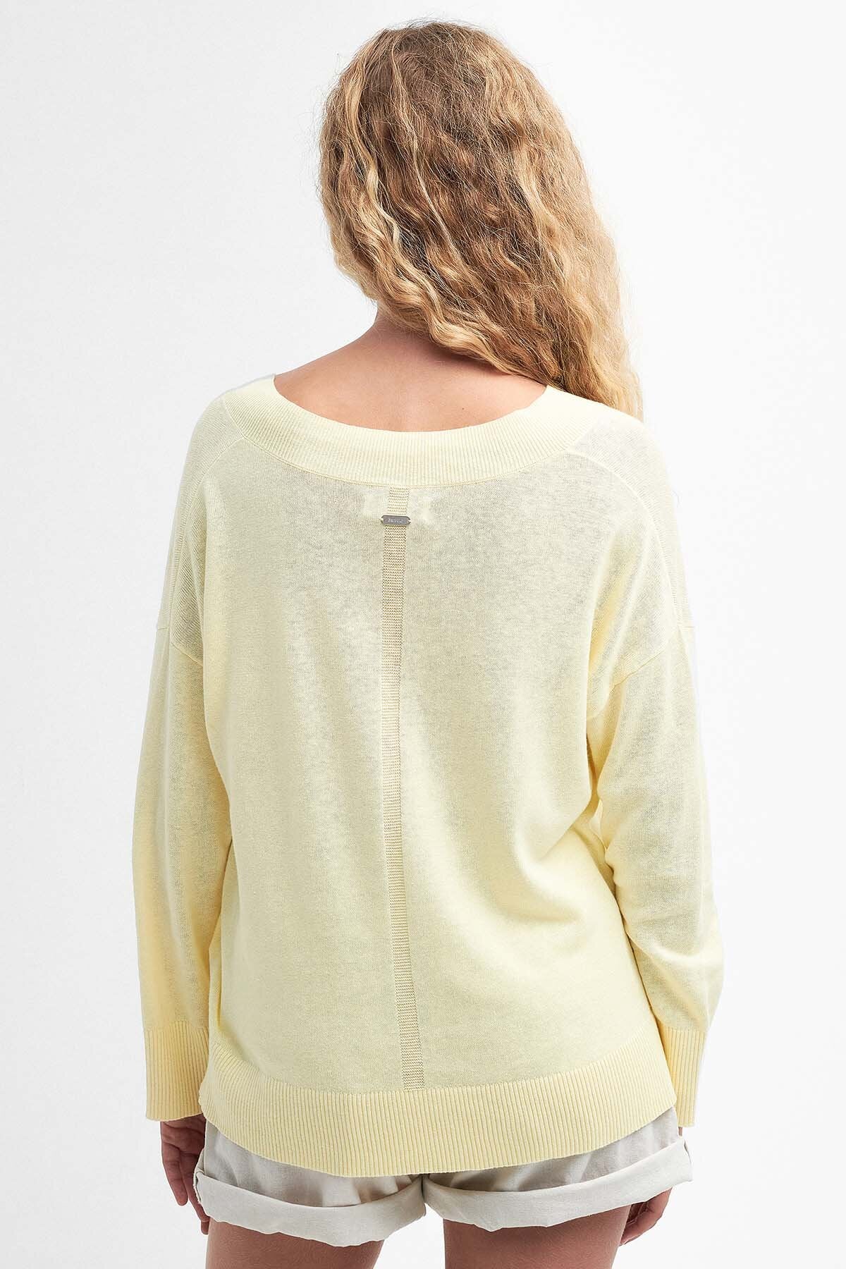 Annie V-Neck Jumper - LEMON SOUFFLE