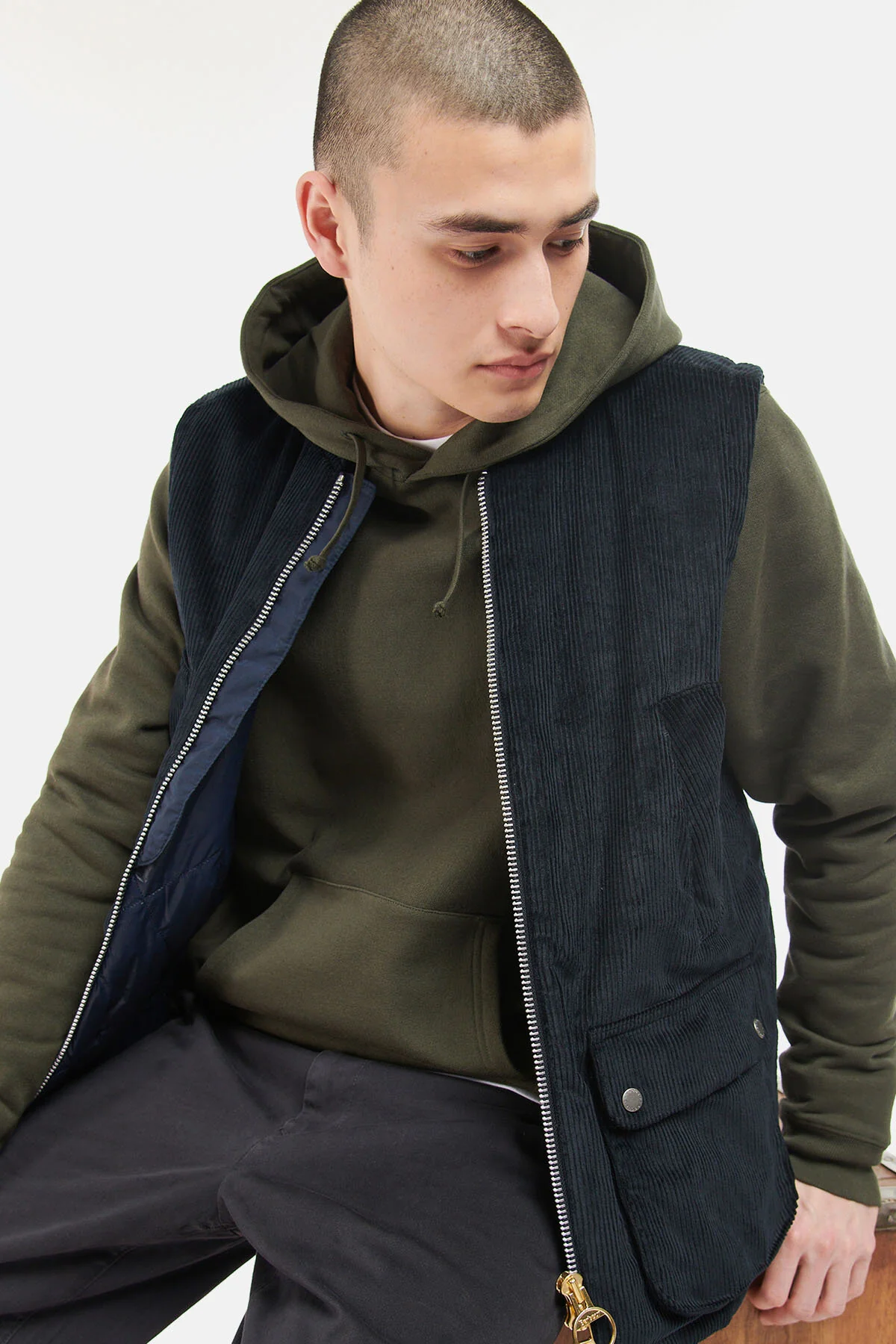 SL Cord Westmorland Gilet - NAVY