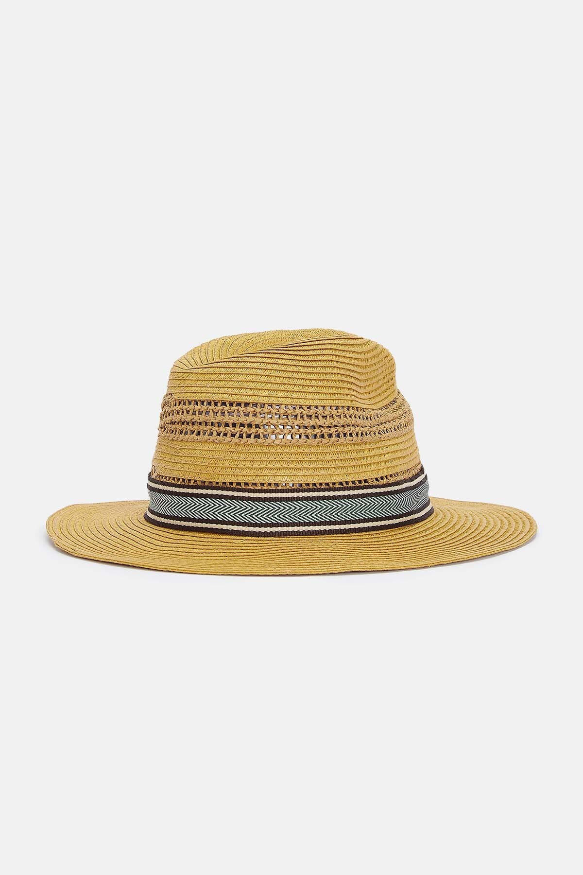 Haydon Fedora Hat - TAN/GREEN