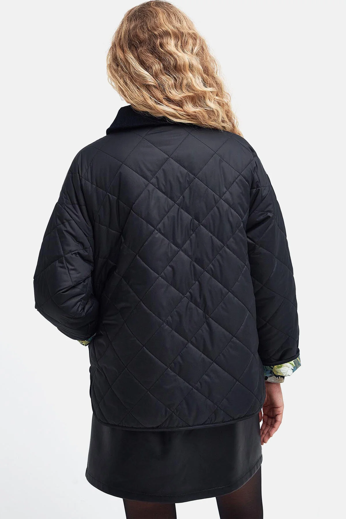 Daintry Reversible Quilted Jacket - BLACK/PAPAVERA