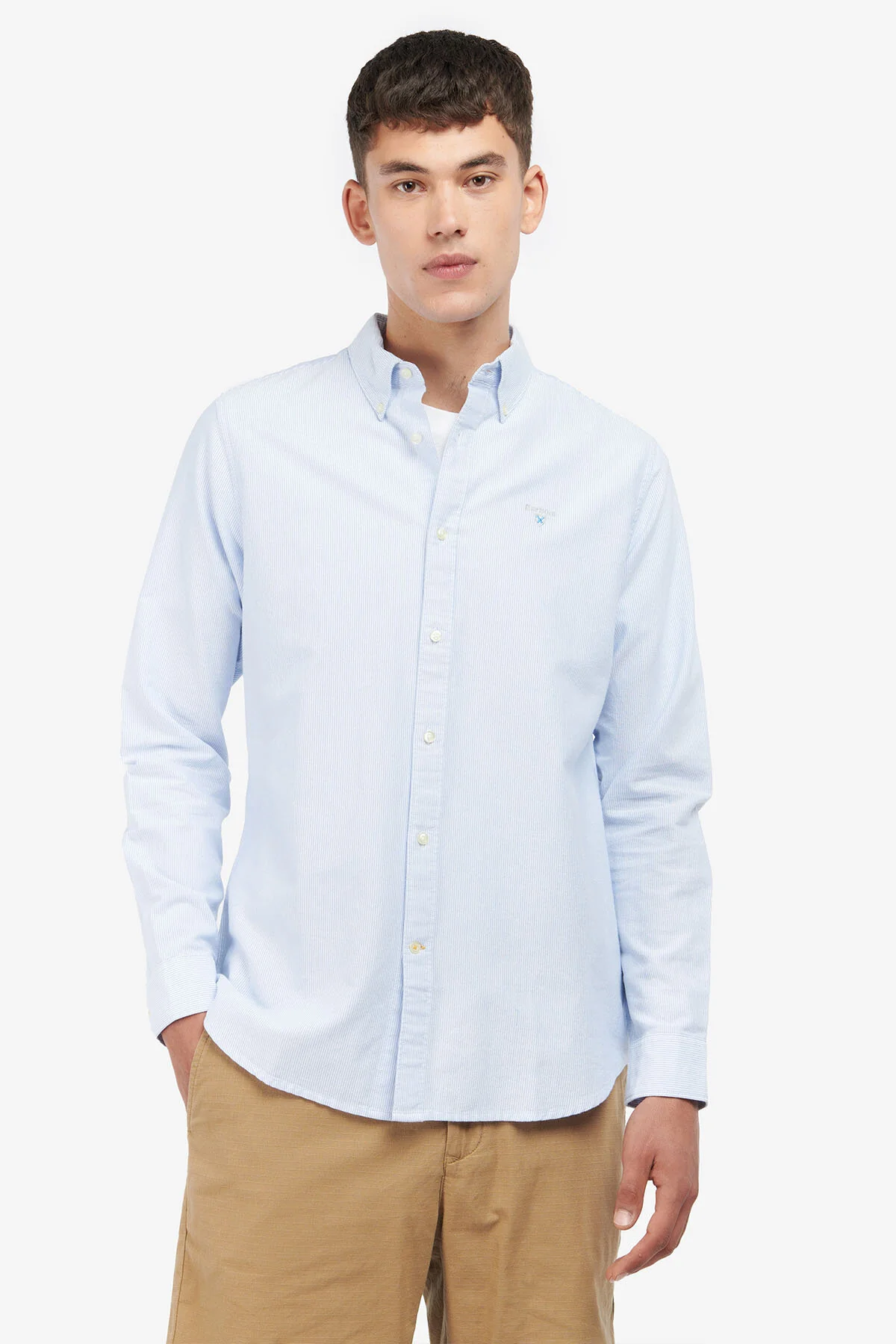 Striped Oxford Tailored Shirt - SKY BLUE