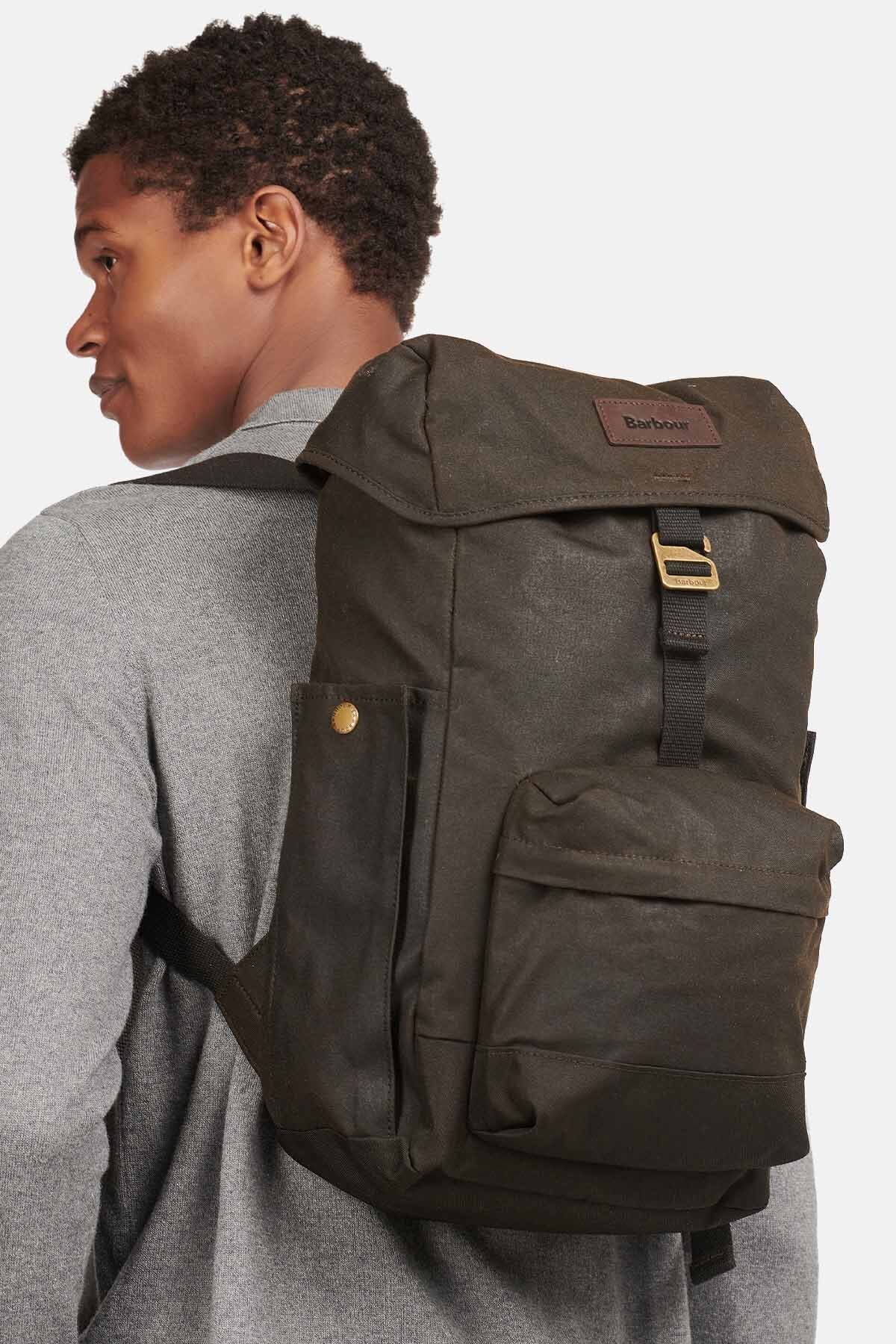 Waxed Cotton Backpack - OLIVE