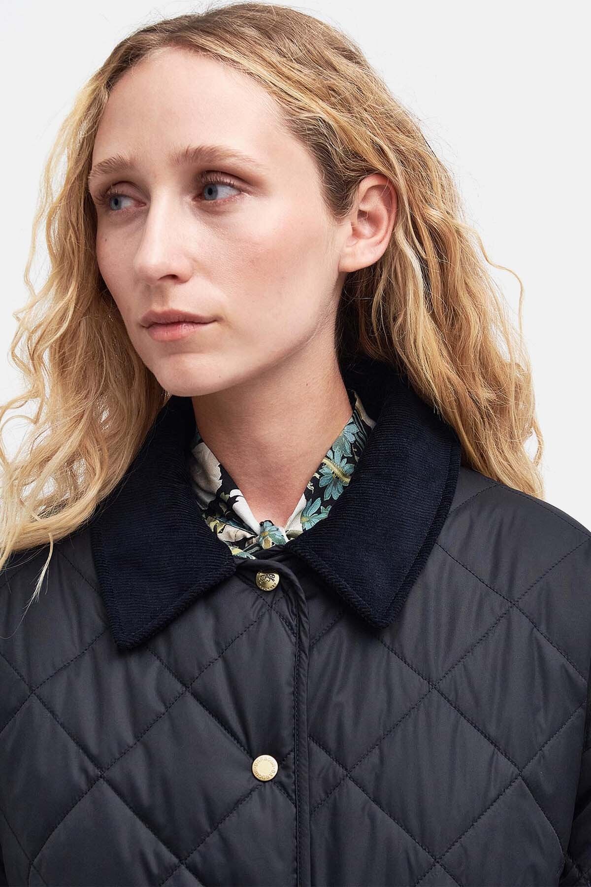 Daintry Reversible Quilted Jacket - BLACK/PAPAVERA
