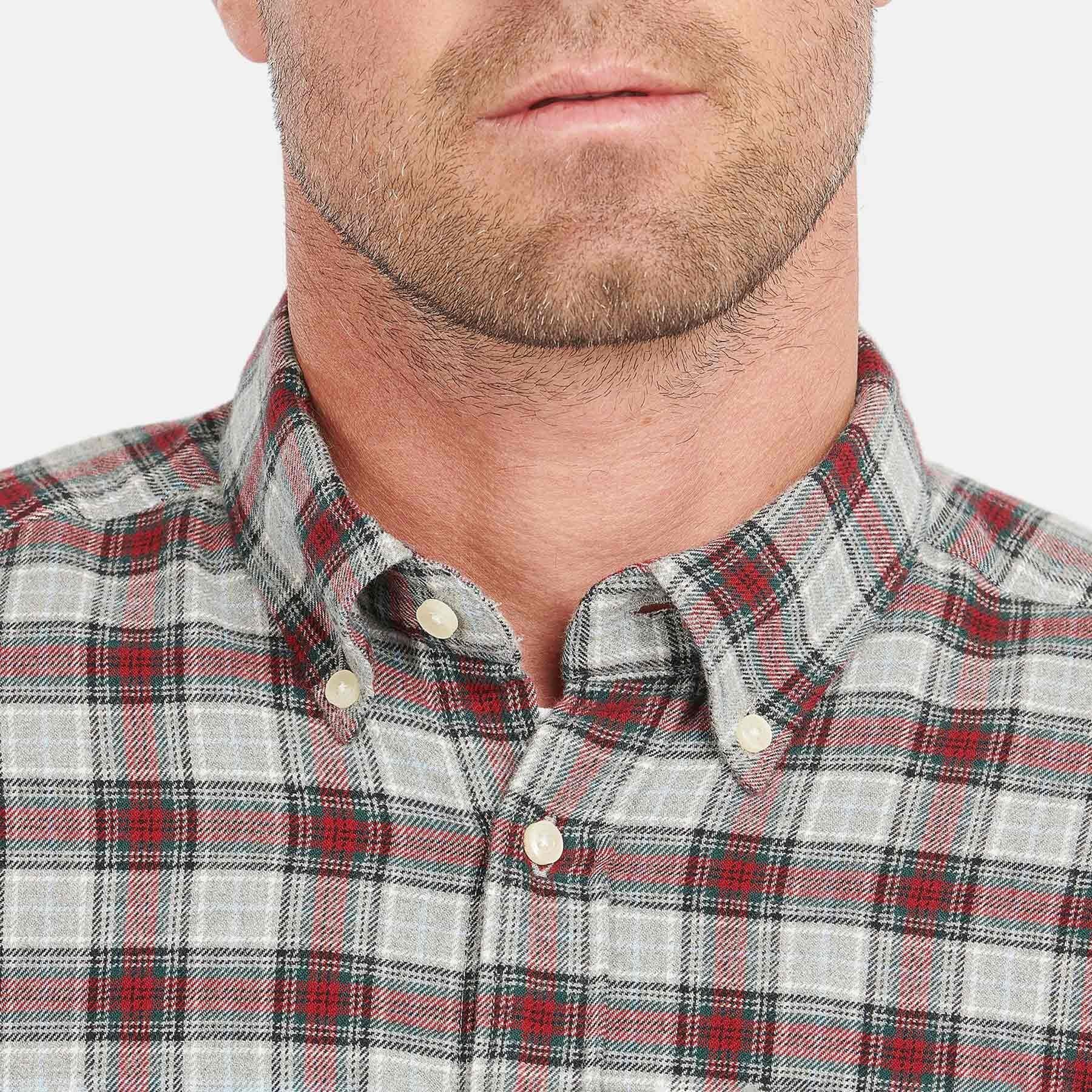 Shirt with breast pocket - GREY MARL