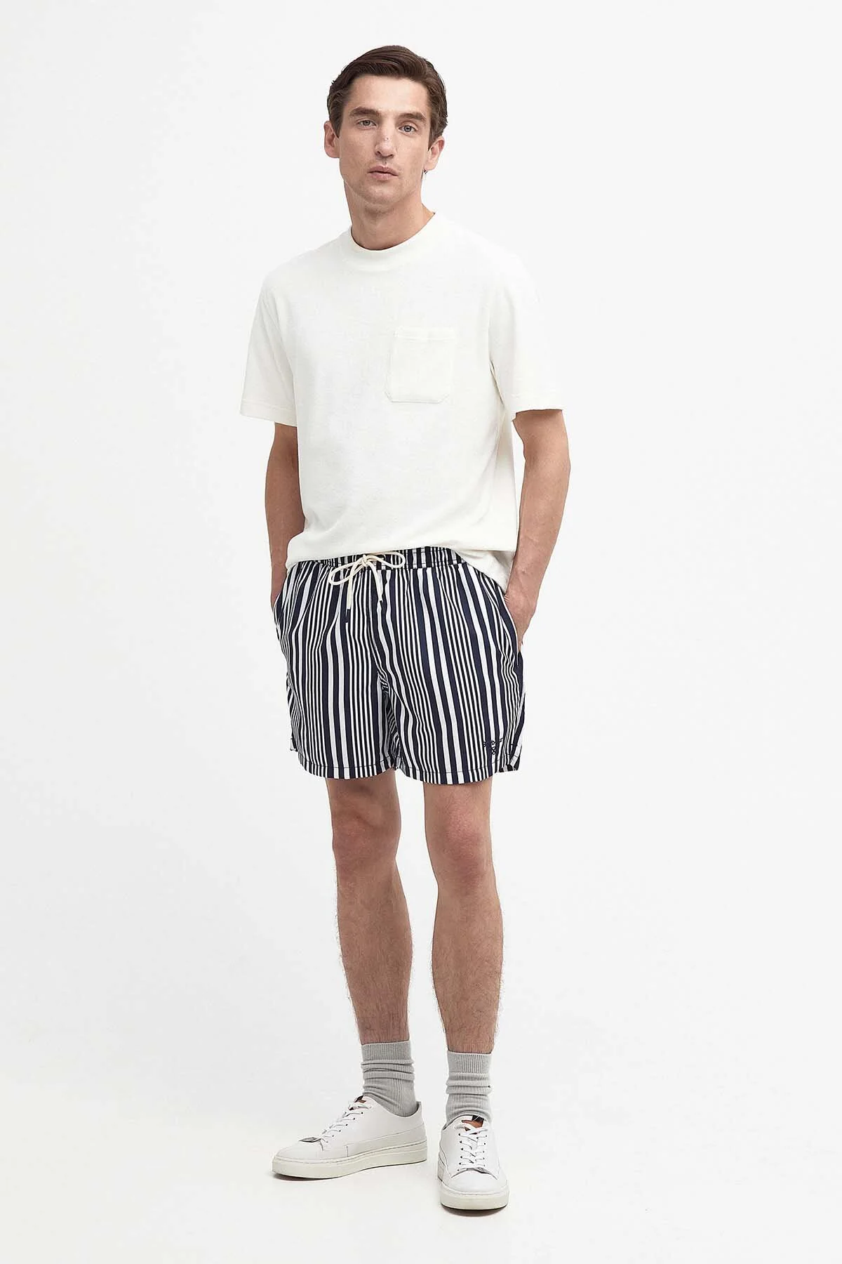 Decklam Striped Swim Shorts - NAVY