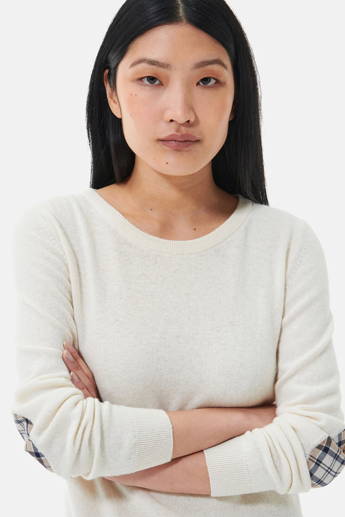 Pendle Crew Knit Sweatshirt - CREAM/FAWN