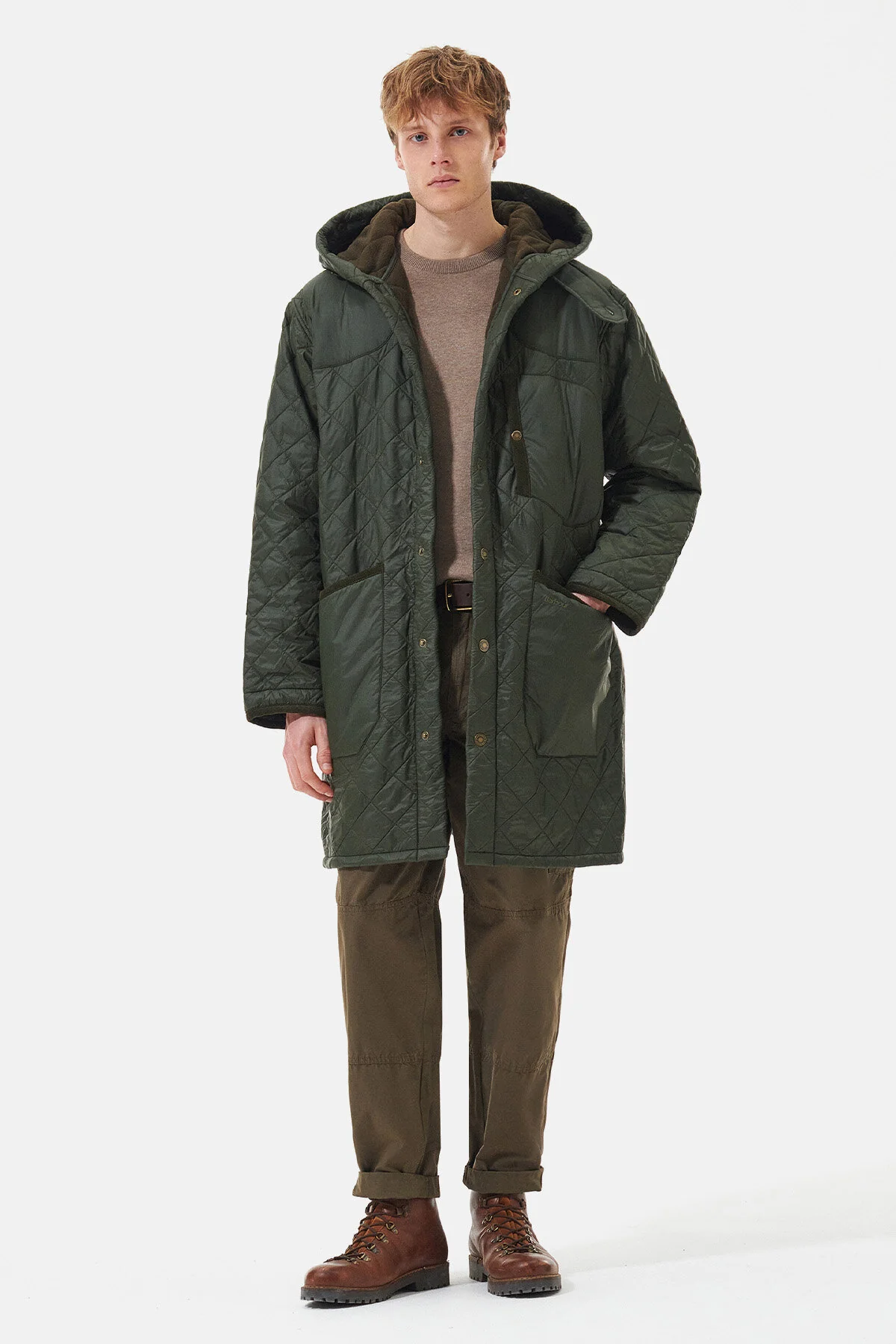 Overnight Polar Quilted Parka Jacket - OLIVE