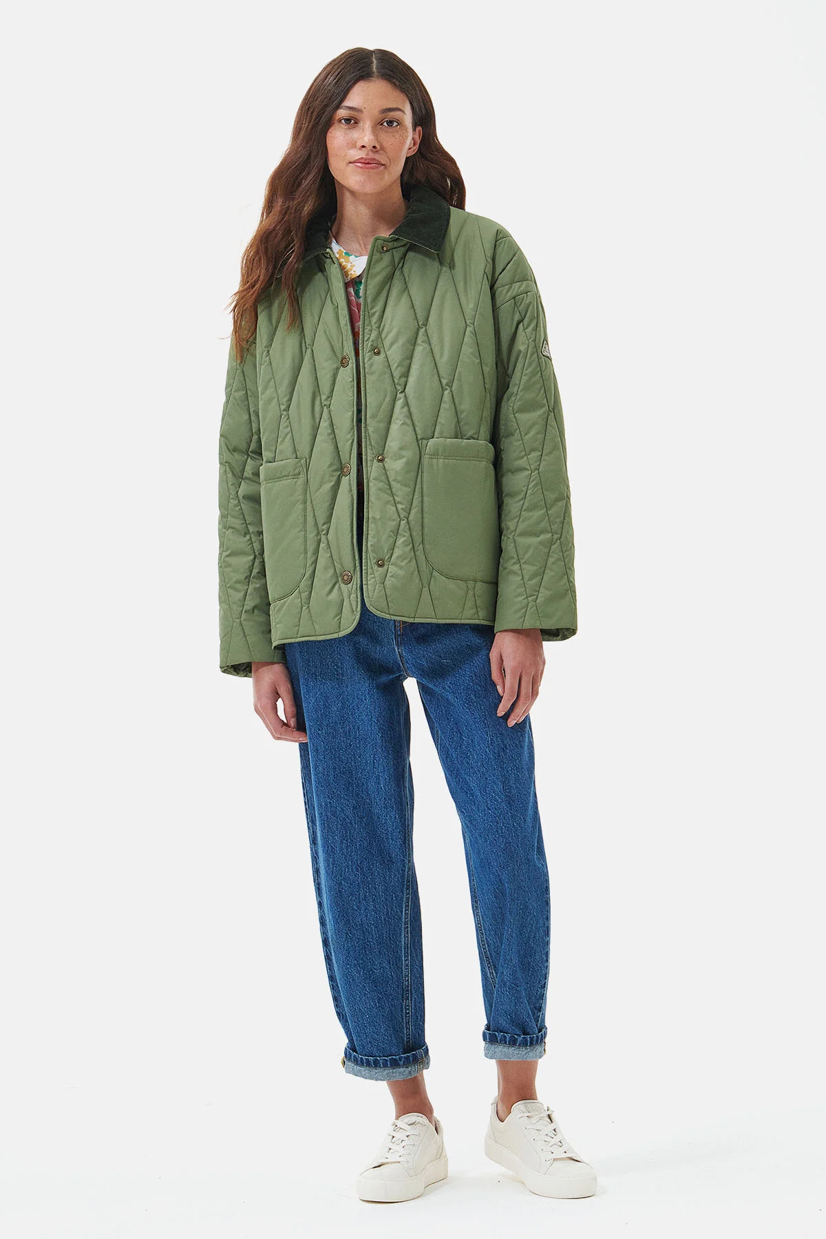 Delphinium quilt - OLIVINE