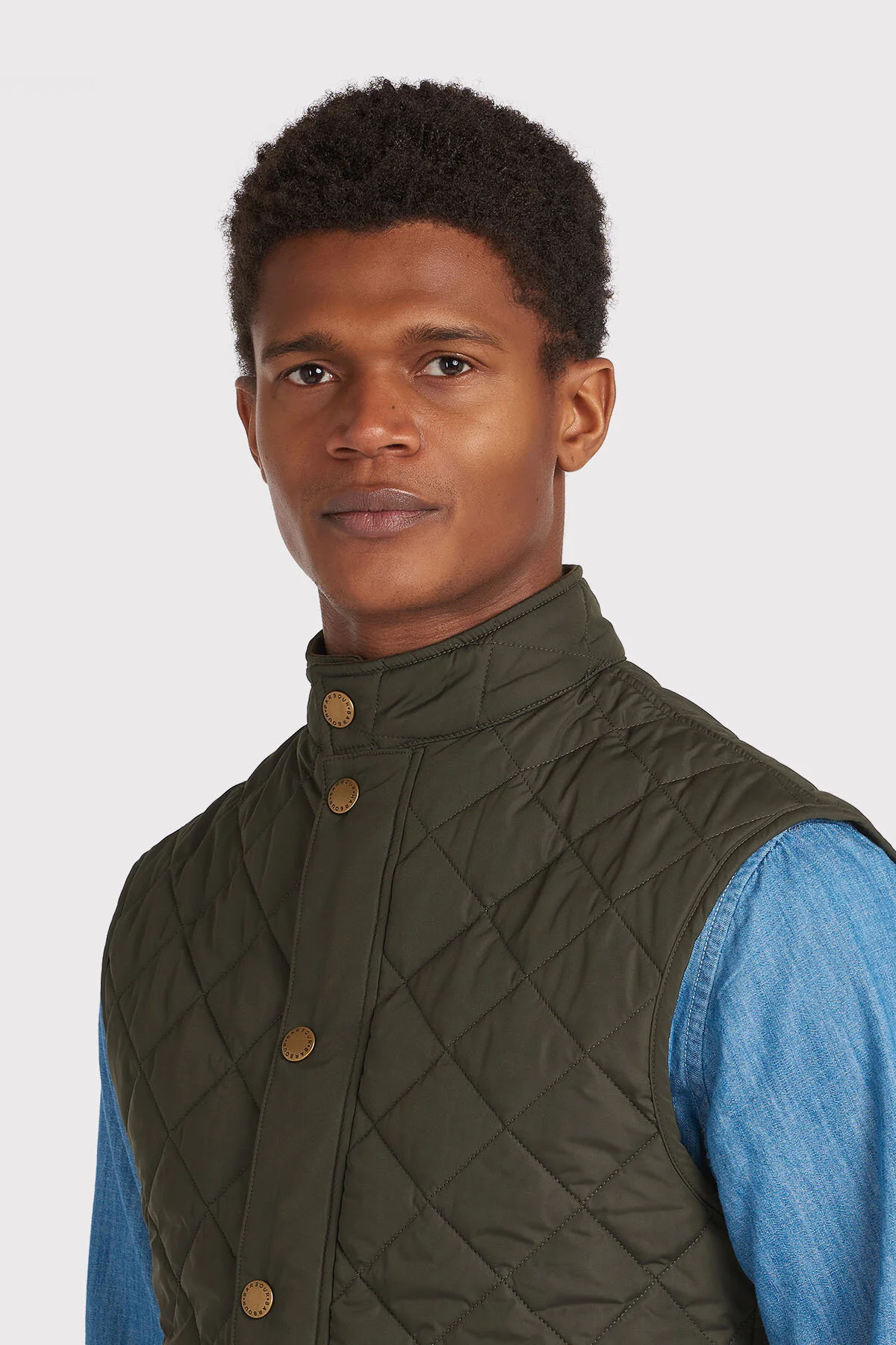 Classic Gilet with zip - SAGE