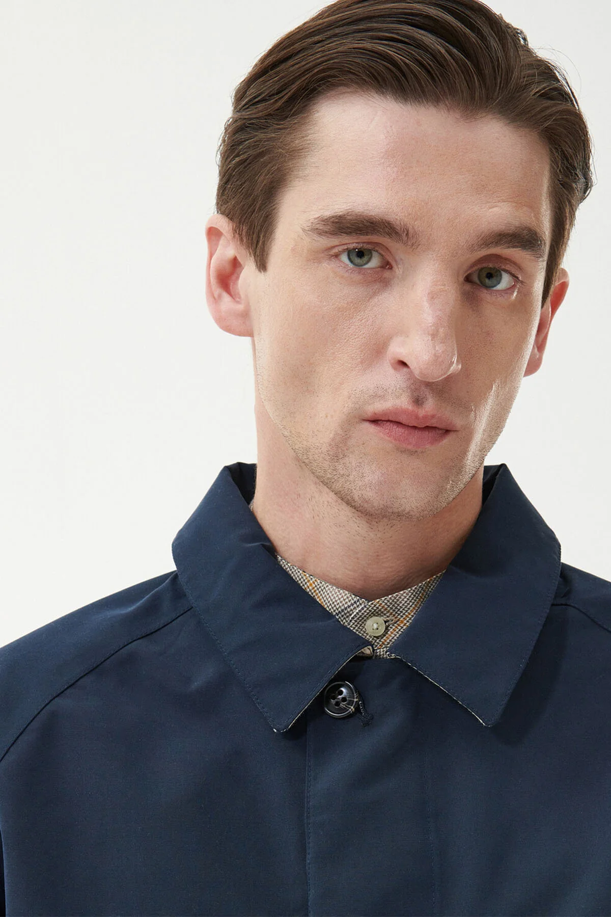 Cambridge Waterproof Mac - NAVY/FOREST MIST