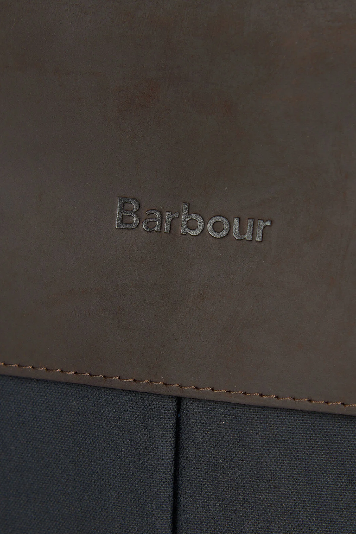 Wax Leather Briefcase - NAVY