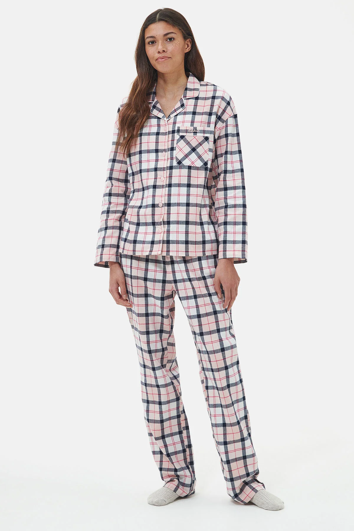 Ellery pyjama set - PINK/NAVY TARTAN