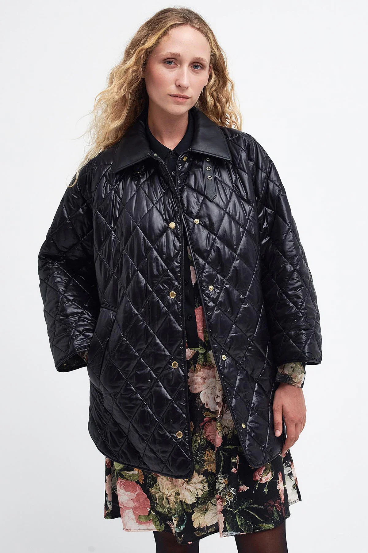 Tolsford Quilted Cape - BLACK