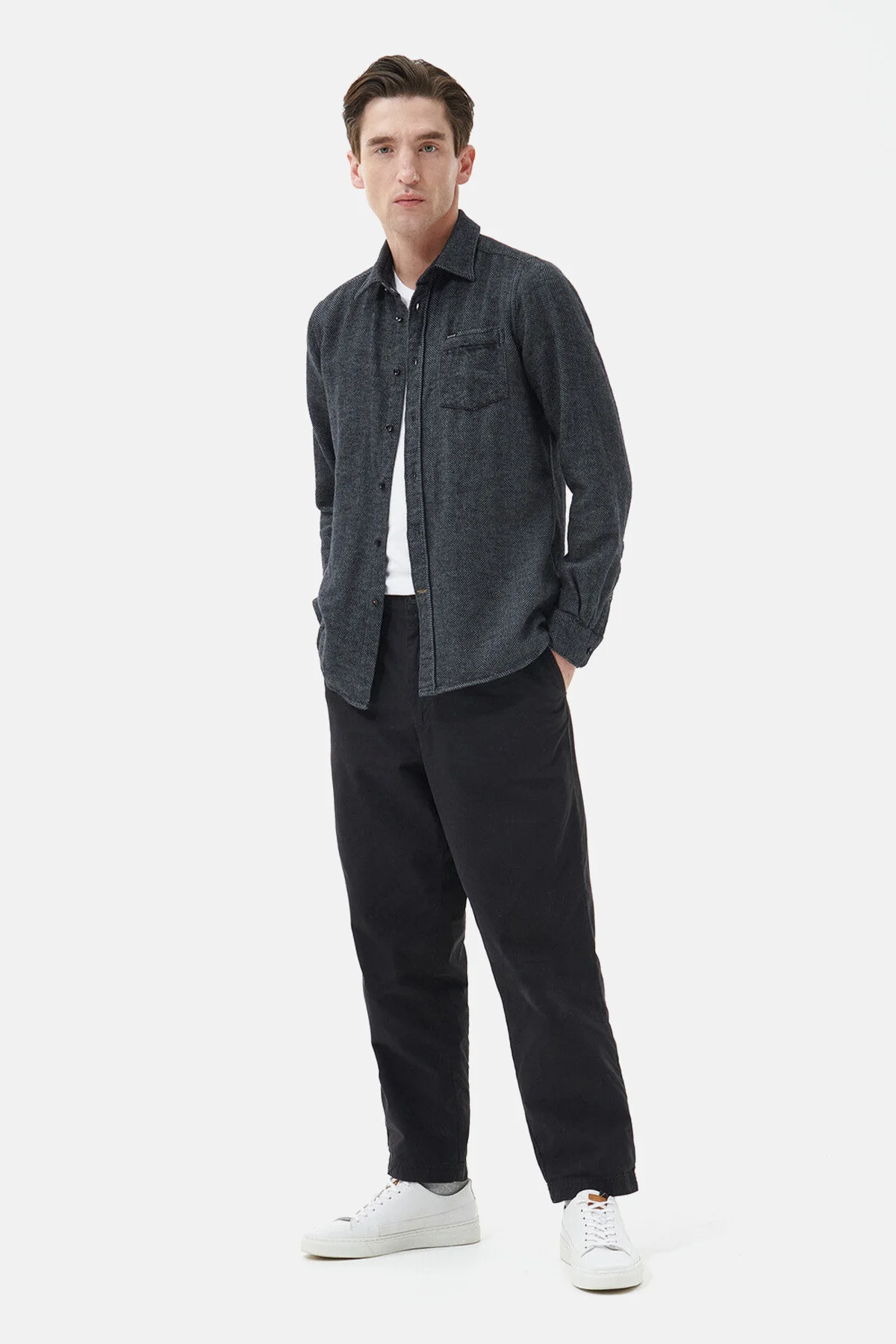 Robertson Tailored Shirt - GREY MARL