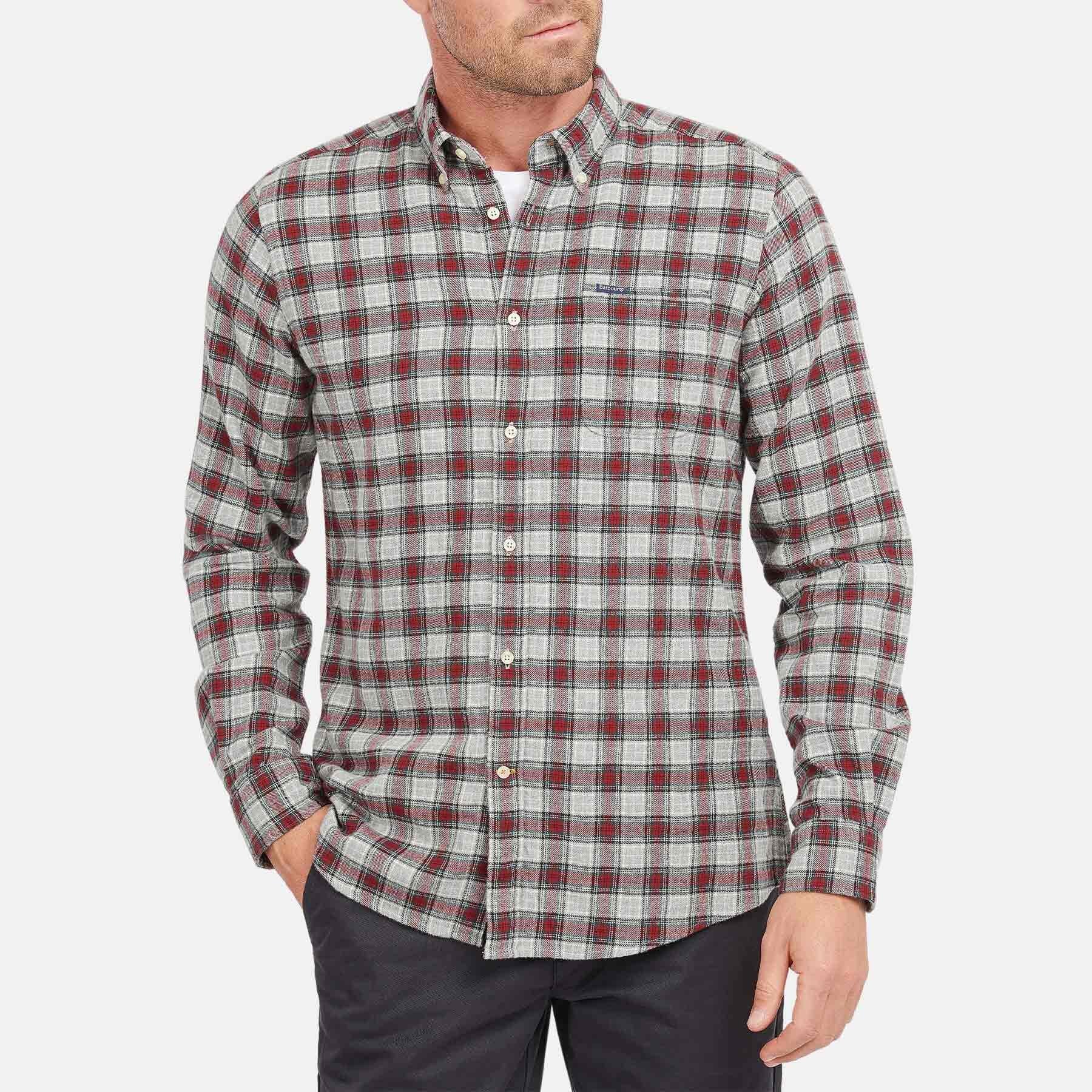 Shirt with breast pocket - GREY MARL