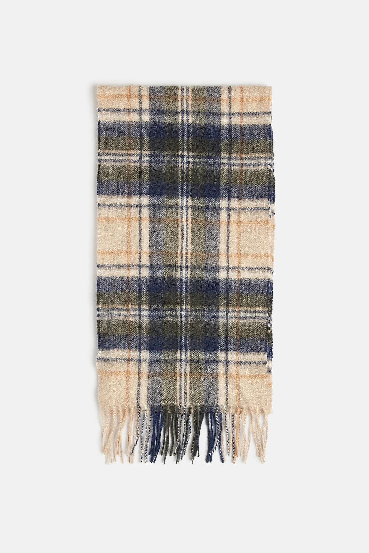 New Check Tartan Scarf - SAND BEIGE PLAID