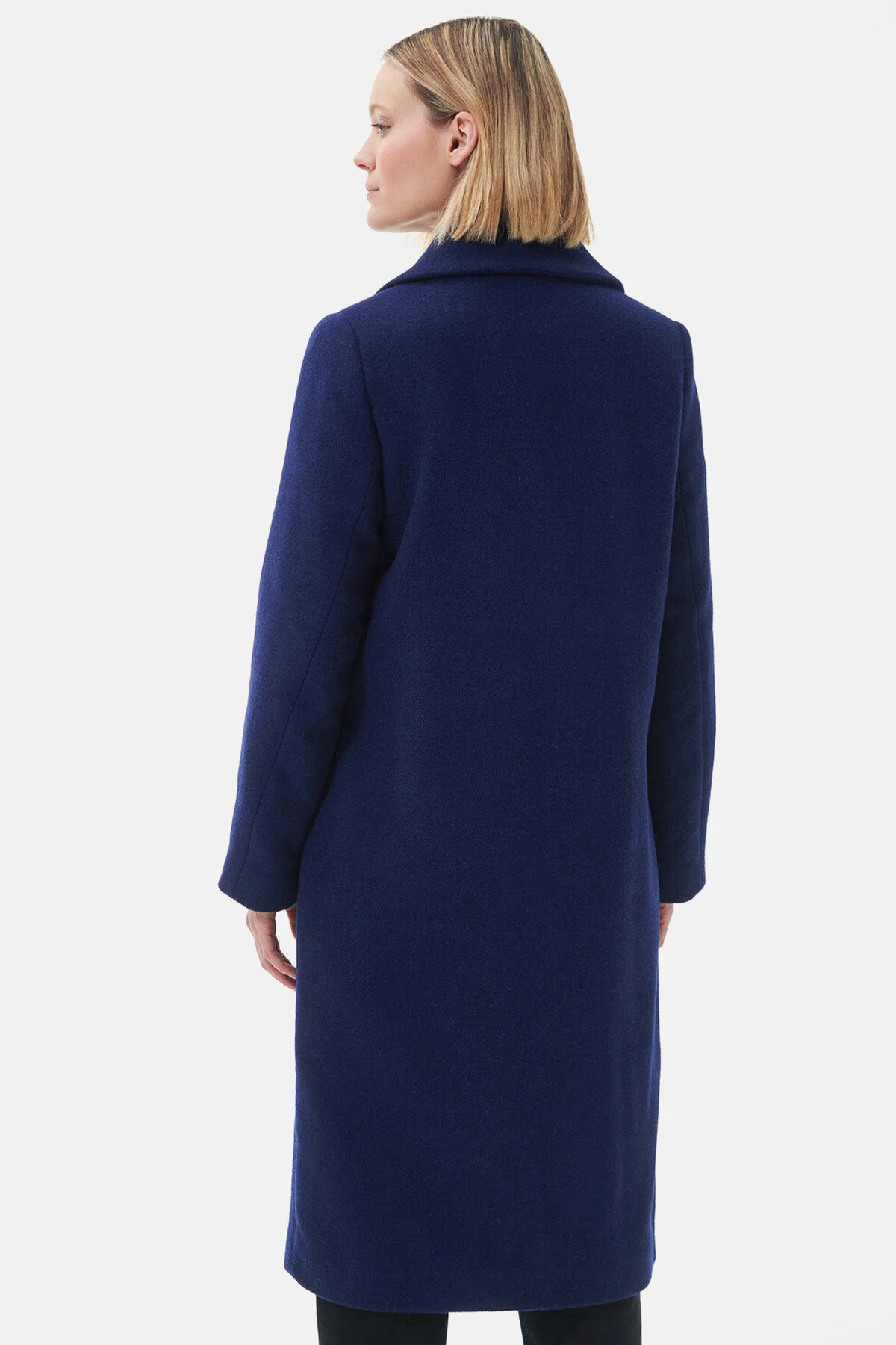Angelina Wool Jacket - AZURE BLUE/DK NAVY
