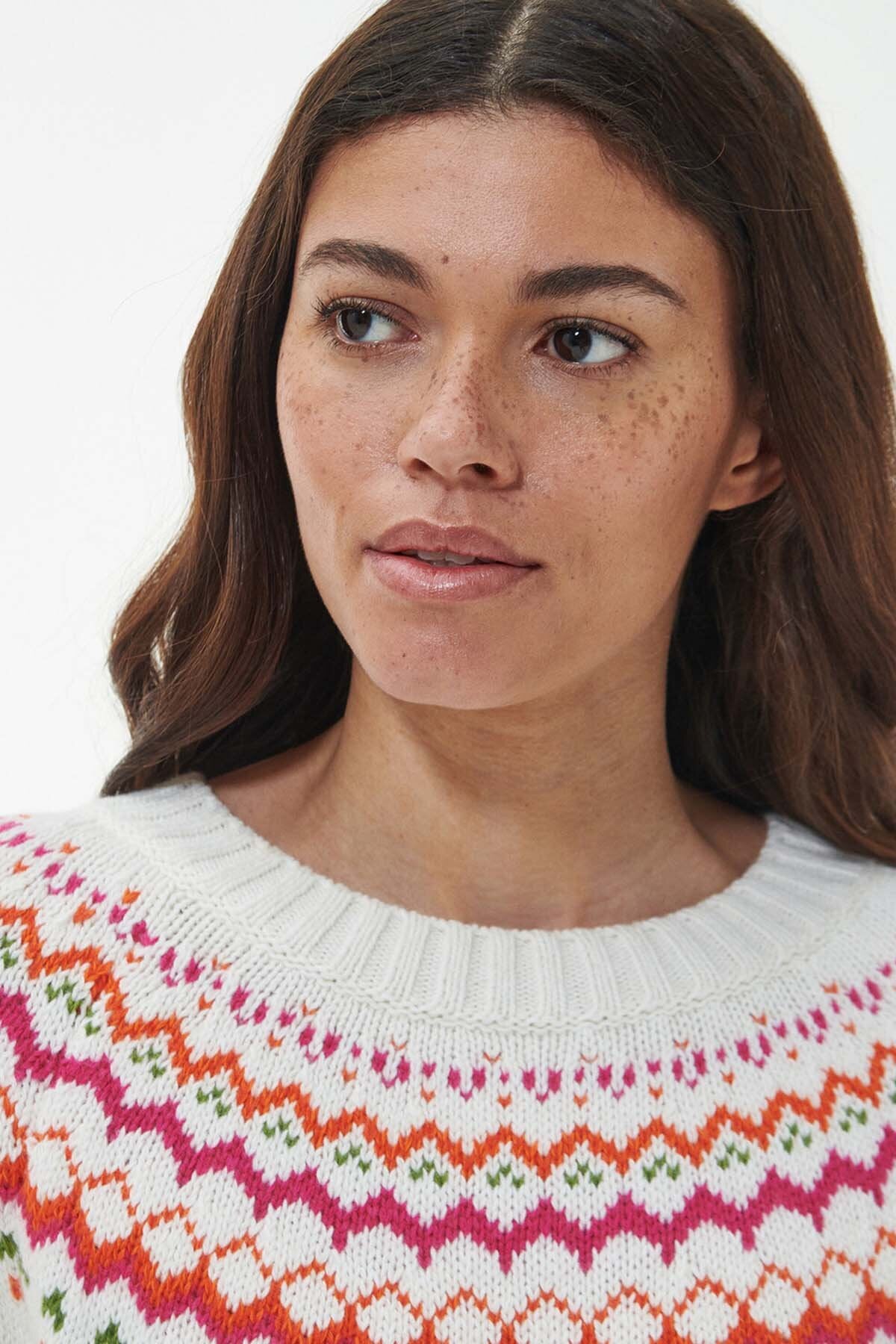 Tidal Crew Neck Knitted Jumper - ARAN