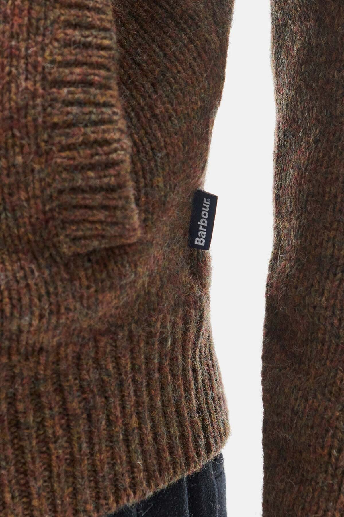 Calder Zip Through Jumper - OLIVE TWEED