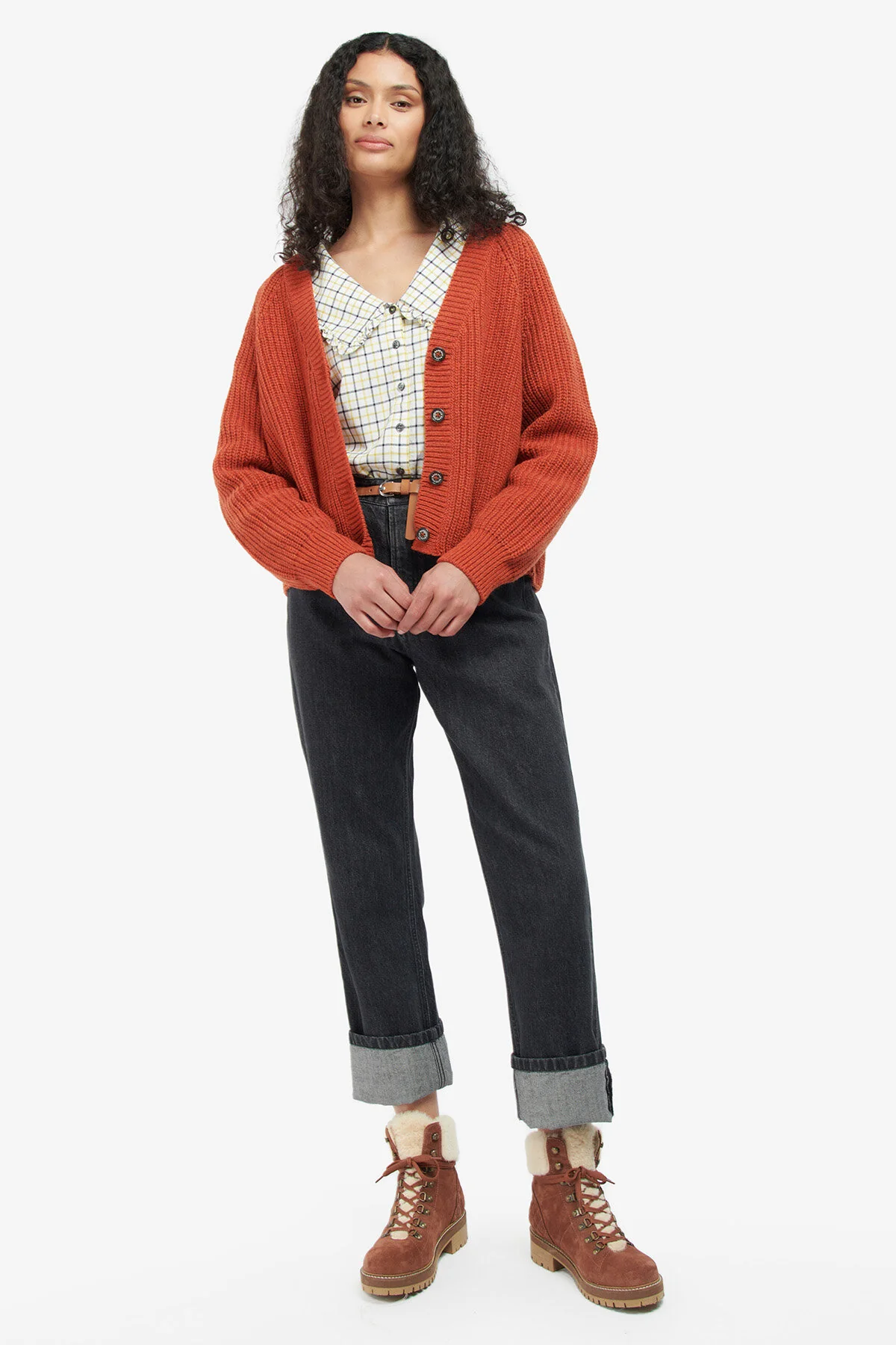 Devon Cardigan - BURNT RUSSET