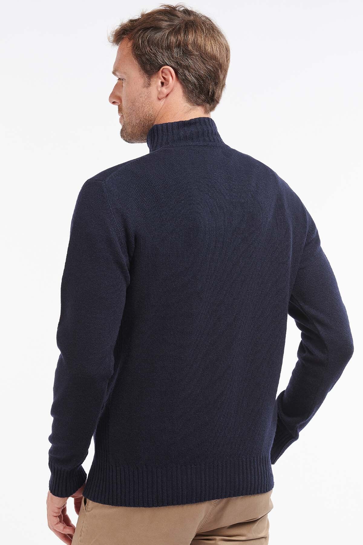 L/Wool Half Zip - NAVY