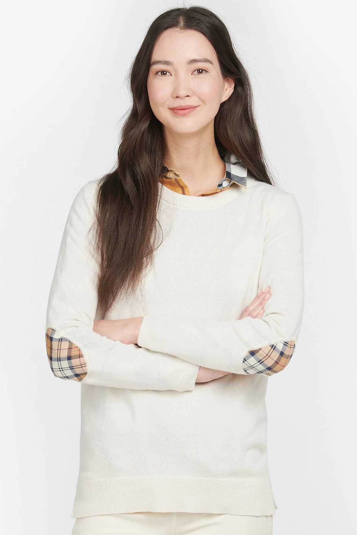 Wool and Cotton Sweater - CREAM HESSIAN TARTAR