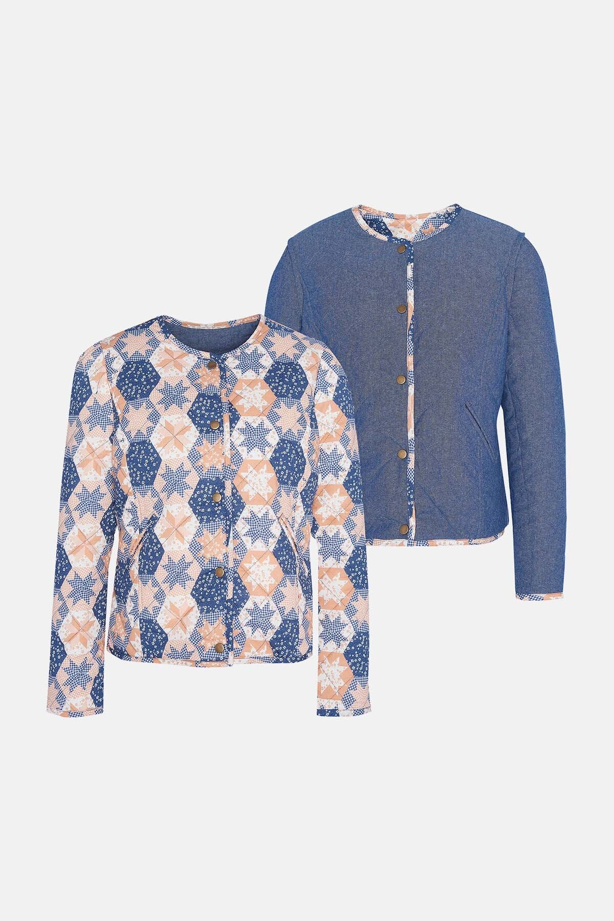 Margate Reversible Collarless Jacket - MULTI