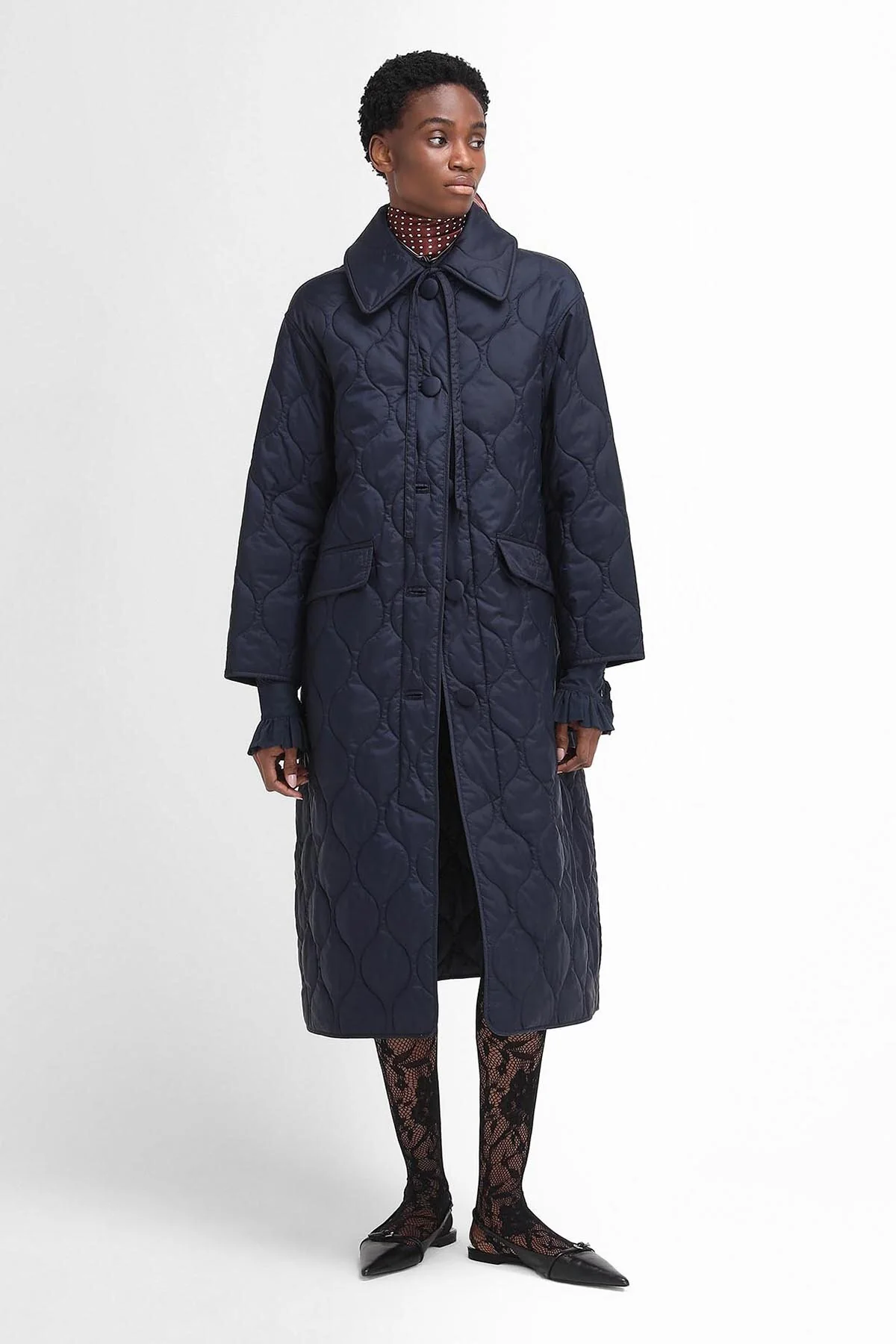 The Edit by Alexa Amy Quilted Jacket - NAVY