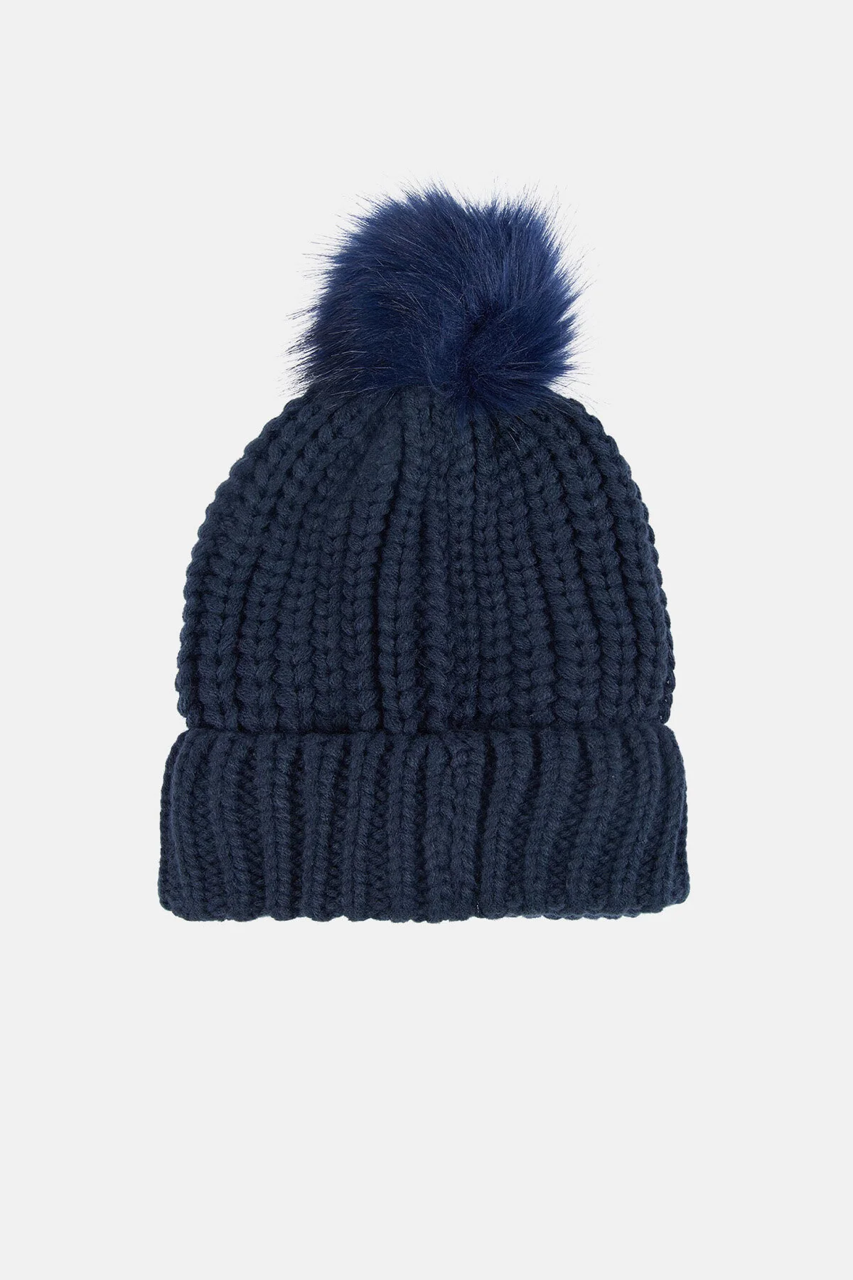 Ribbed Beanie - NAVY